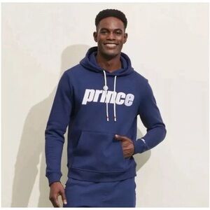 Prince Pickleball Blue Fleece Hooded Pullover Sweatshirt Hoodie. NWT FLAW Small